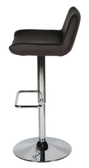 Stools Leather Bar Stools - 20" X 20" X 30"/40" Chocolate Faux Leather Bar Stool HomeRoots