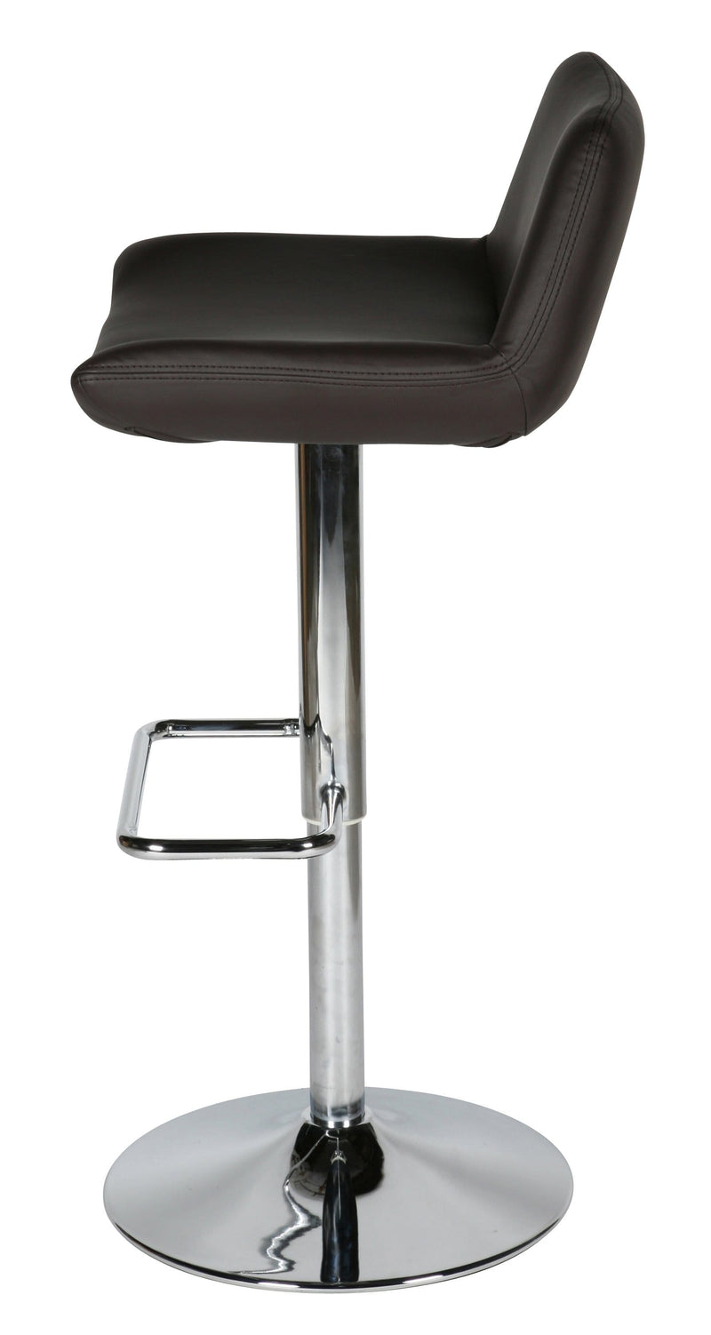 Stools Leather Bar Stools - 20" X 20" X 30"/40" Chocolate Faux Leather Bar Stool HomeRoots