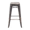 Stools Metal Bar Stools - 17.5 " X 17.5" X 29.9" 2 Pcs Antique Black Gold Steel Barstool HomeRoots