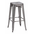 Stools Metal Bar Stools - 17.5" X 17.5" X 29.9" 2 Pcs Gunmetal Barstool HomeRoots