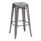 Stools Metal Bar Stools - 17.5" X 17.5" X 29.9" 2 Pcs Gunmetal Barstool HomeRoots
