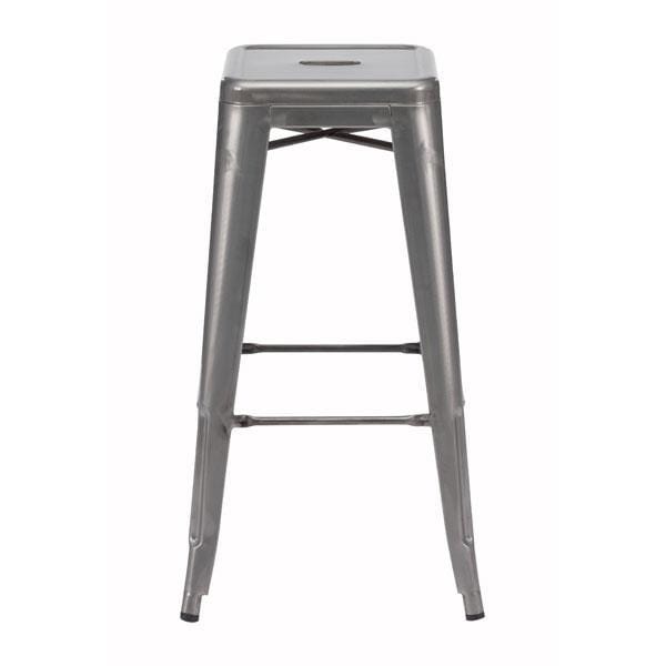 Stools Metal Bar Stools - 17.5" X 17.5" X 29.9" 2 Pcs Gunmetal Barstool HomeRoots