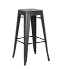 Stools Metal Bar Stools - 30" Matte Black Backless Metal Barstool With a Set of 2 HomeRoots