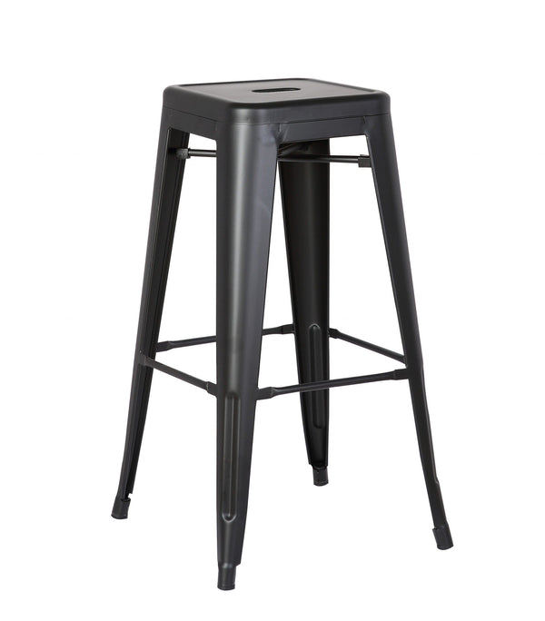 Stools Metal Bar Stools - 30" Matte Black Backless Metal Barstool With a Set of 2 HomeRoots