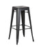 Stools Metal Bar Stools - 30" Matte Black Backless Metal Barstool With a Set of 2 HomeRoots