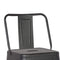 Stools Metal Bar Stools - 30" Matte Black Metal Barstool with Back In A Set of 2 HomeRoots