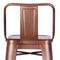 Stools Metal Bar Stools - Distressed Metal Barstool with Back, Vintage Rose Gold, 24 -inch HomeRoots