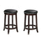 Stools Vanity Stool - 15" X 15" X 24" 2pc Espresso Swivel Counter Height Stool HomeRoots