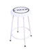 Stools Vanity Stool - 17" X 17" X 24" White Metal Counter Height Stool (Set-2) HomeRoots