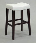 Stools Vanity Stool - 19" X 14" X 26" 2pc White And Espresso Counter Height Stool HomeRoots