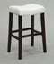Stools Vanity Stool - 19" X 14" X 26" 2pc White And Espresso Counter Height Stool HomeRoots