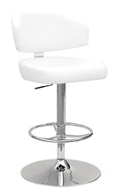 Stools Vanity Stool - 21" X 22" X 38" White And Chrome Swivel Adjustable Stool HomeRoots