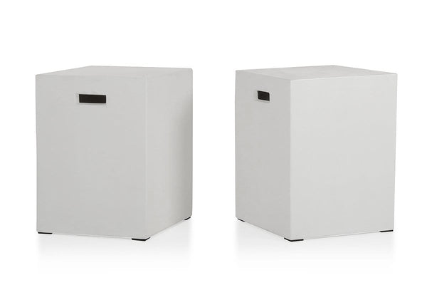 Stools Vanity Stool - Ivory Concrete Dining Stool HomeRoots