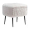 Stools Vanity Stool Stool White Polyblend Painted Steel 8715 HomeRoots