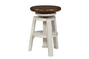 Stools Wooden Bar Stools - 14" X 14" X 24" Sand Espresso Hardwood Adjustable Swivel Barstool HomeRoots