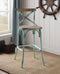 Stools Wooden Bar Stools - 18" X 20" X 43" Antique Sky & Antique Oak Wood Bar Chair (1Pc) HomeRoots