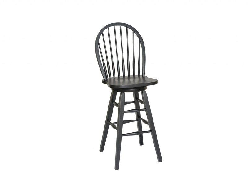 Stools Wooden Bar Stools - 19" X 20.125" X 48.375" Black Hardwood Barstool HomeRoots