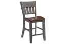 Stools Wooden Bar Stools - 24" X 19" X 41" Grey Cinnamon Hardwood Barstool HomeRoots