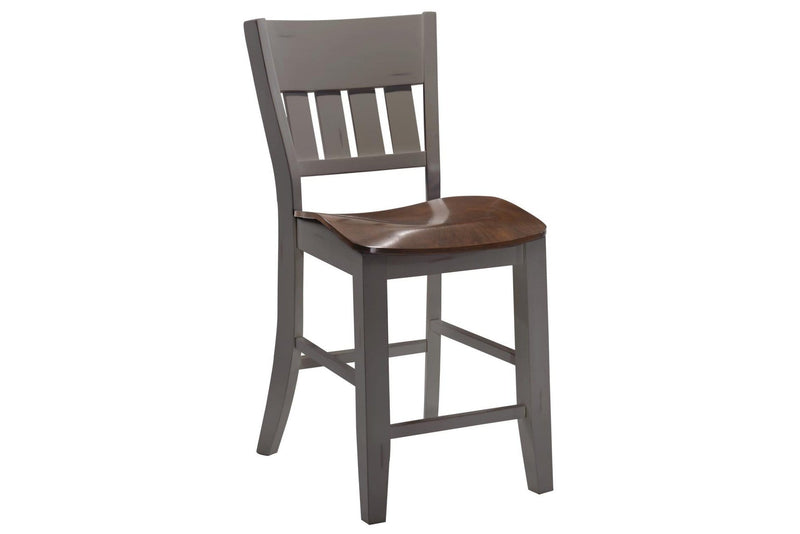Stools Wooden Bar Stools - 24" X 19" X 41" Grey Cinnamon Hardwood Barstool HomeRoots