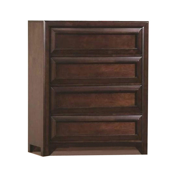 Wooden Drawer Chest with 4 Drawers, Maple Oak Brown