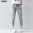 Straight Cut Distressed Boyfriend Jeans-Sky Blue-25-JadeMoghul Inc.