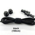 Stretching Lock lace 23 colors a pair Of Locking Shoe Laces Elastic Sneaker Shoelaces Shoestrings Running/Jogging/Triathlon-black-JadeMoghul Inc.