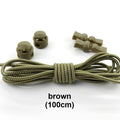 Stretching Lock lace 23 colors a pair Of Locking Shoe Laces Elastic Sneaker Shoelaces Shoestrings Running/Jogging/Triathlon-brown-JadeMoghul Inc.
