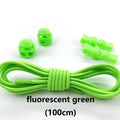 Stretching Lock lace 23 colors a pair Of Locking Shoe Laces Elastic Sneaker Shoelaces Shoestrings Running/Jogging/Triathlon-fluroescent green-JadeMoghul Inc.