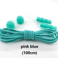 Stretching Lock lace 23 colors a pair Of Locking Shoe Laces Elastic Sneaker Shoelaces Shoestrings Running/Jogging/Triathlon-pink blue-JadeMoghul Inc.