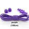 Stretching Lock lace 23 colors a pair Of Locking Shoe Laces Elastic Sneaker Shoelaces Shoestrings Running/Jogging/Triathlon-purple-JadeMoghul Inc.