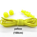 Stretching Lock lace 23 colors a pair Of Locking Shoe Laces Elastic Sneaker Shoelaces Shoestrings Running/Jogging/Triathlon-yellow-JadeMoghul Inc.