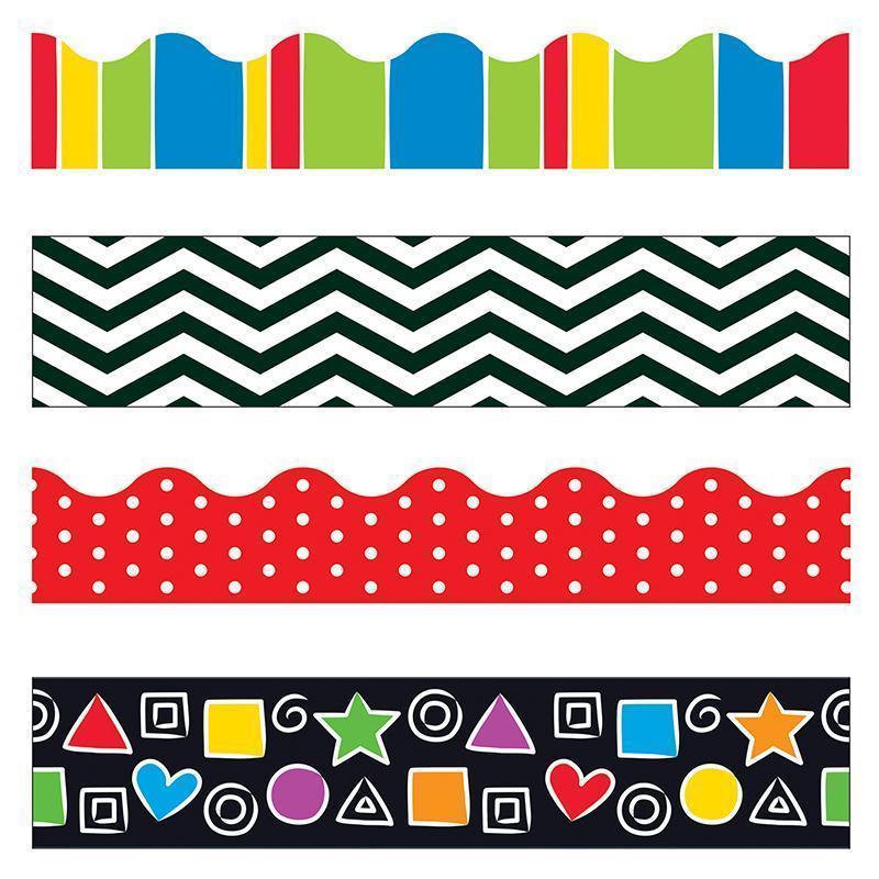 STRIPES & SHAPES BORDER VARIETY-Learning Materials-JadeMoghul Inc.