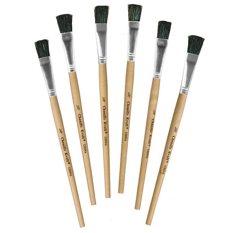 STUBBY EASEL BRUSHES 1/2IN 6PK-Arts & Crafts-JadeMoghul Inc.