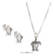 Stud Sets Sterling Silver Studs:  18" Turtle Pendant Necklace With Turtle Earrings Set JadeMoghul Inc.