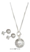 Stud Sets Sterling Silver Studs:  18" Volleyball Pendant Necklace With Volleyball Earrings Set JadeMoghul Inc.