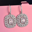 Stunning 925 Sterling Silver Topaz Earrings-Pink-JadeMoghul Inc.