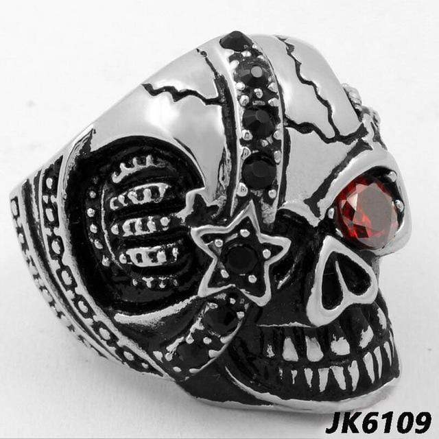 Sue Phil Newest Design Rock Cocktail Rings - skull Titanium Men Ring AExp