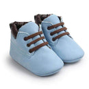Suede Lace-up Baby Boy's Booties-Blue-0-6 Months-JadeMoghul Inc.