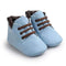 Suede Lace-up Baby Boy's Booties-Blue-0-6 Months-JadeMoghul Inc.