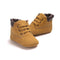 Suede Lace-up Baby Boy's Booties-Khaki-0-6 Months-JadeMoghul Inc.