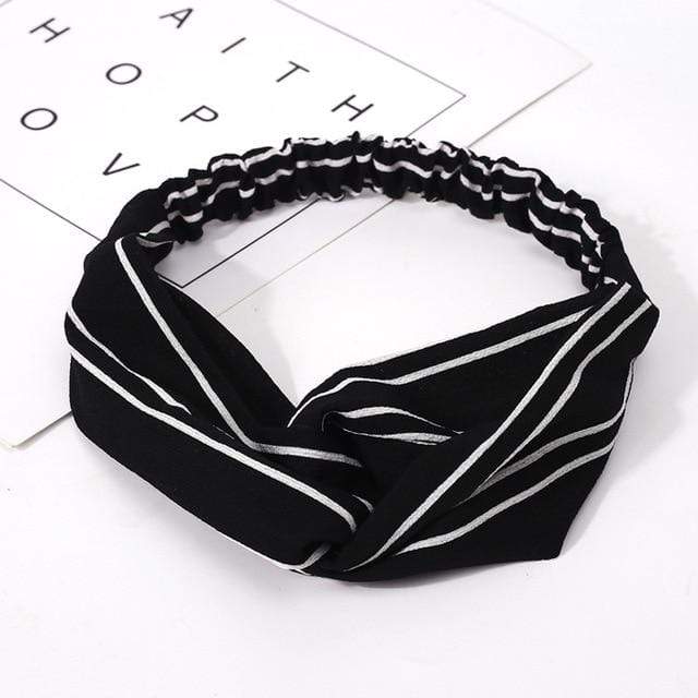 Summer Chiffon Headband Women Hair Accessories Bandanas Turban Twist Cross Hairband Headwrap Girls Flower Striped Knot Hair Band AExp