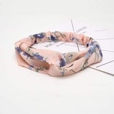 Summer Chiffon Headband Women Hair Accessories Bandanas Turban Twist Cross Hairband Headwrap Girls Flower Striped Knot Hair Band AExp