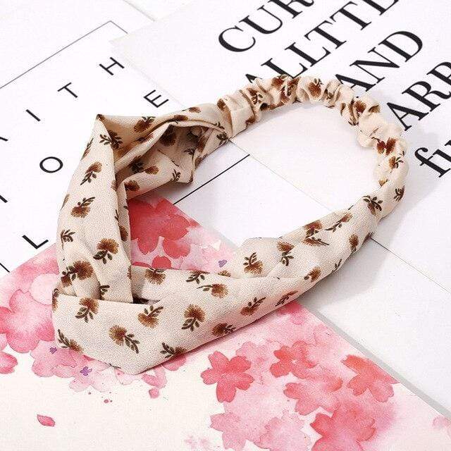 Summer Chiffon Headband Women Hair Accessories Bandanas Turban Twist Cross Hairband Headwrap Girls Flower Striped Knot Hair Band AExp