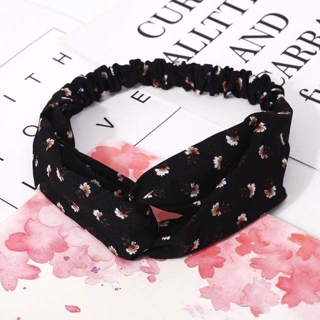 Summer Chiffon Headband Women Hair Accessories Bandanas Turban Twist Cross Hairband Headwrap Girls Flower Striped Knot Hair Band AExp