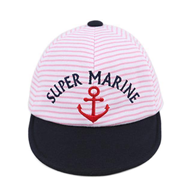 Summer Cotton Baby Hats Cute Casual Striped Soft Eaves Baseball Cap Baby Boy Beret Baby Girls Sun Hat