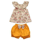 Summer Newborn Baby Girl Clothes Floral Tank Top +bow-knot Shorts 2PCS Outfits Bebek Giyim Toddler Kids Clothing Set-4-6 months-JadeMoghul Inc.