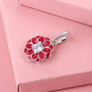 Summer Orchid Palm Tree Tropical Starfish Dangle charms 925 sterling silver enamel parrot fit bracelet necklace pendant DIY