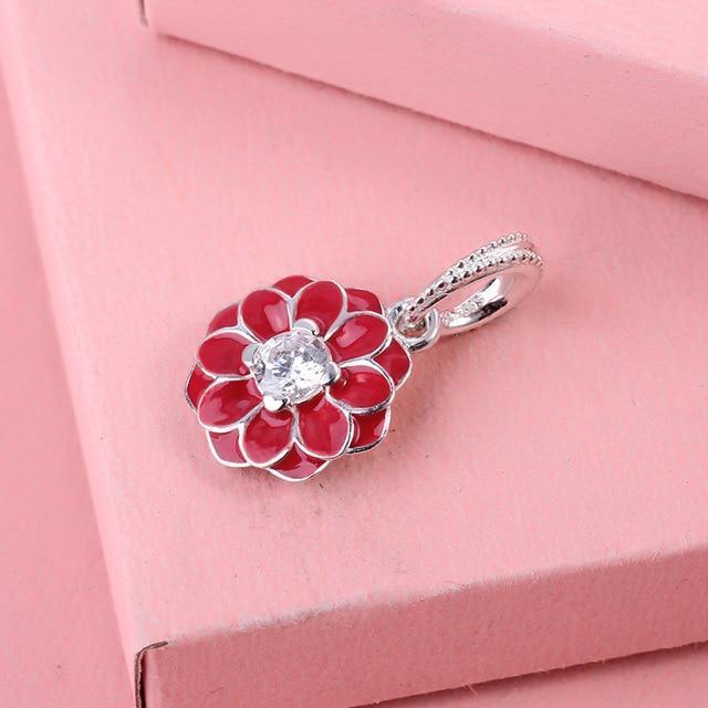 Summer Orchid Palm Tree Tropical Starfish Dangle charms 925 sterling silver enamel parrot fit bracelet necklace pendant DIY