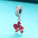 Summer Orchid Palm Tree Tropical Starfish Dangle charms 925 sterling silver enamel parrot fit bracelet necklace pendant DIY