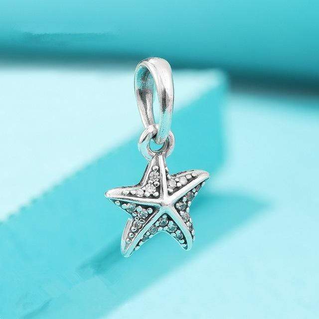 Summer Orchid Palm Tree Tropical Starfish Dangle charms 925 sterling silver enamel parrot fit bracelet necklace pendant DIY